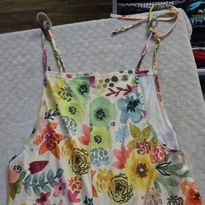 Floral Tie-Strap Sundress in Multicolor
